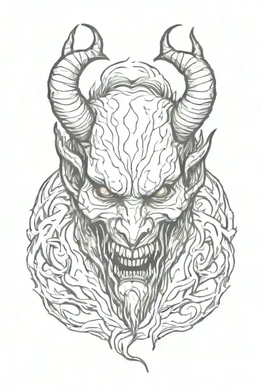 demon tattoo design idea