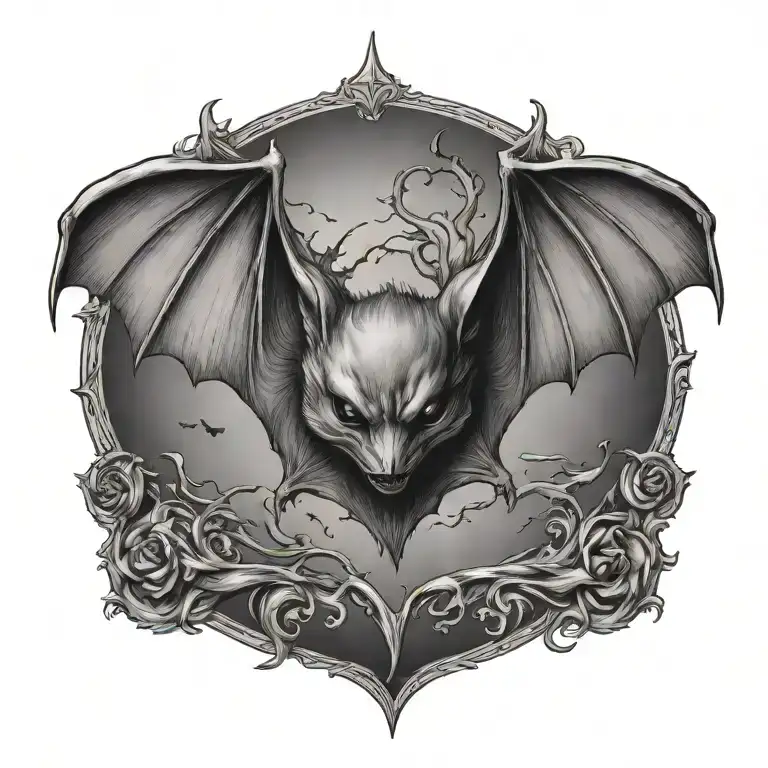 bat tattoo design idea