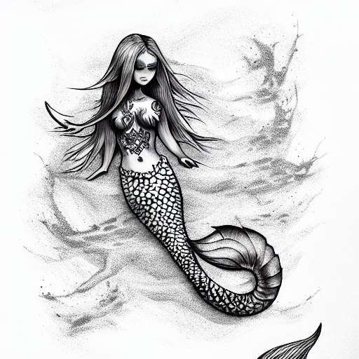 Mermaid Tattoo Art Print by Offend Supply  Society6