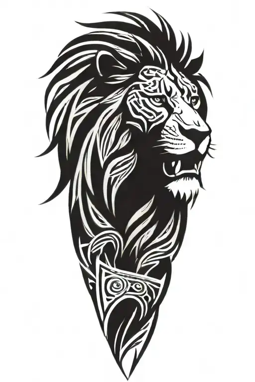 lion tattoo design idea