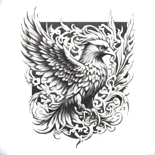 phoenix tattoo design idea