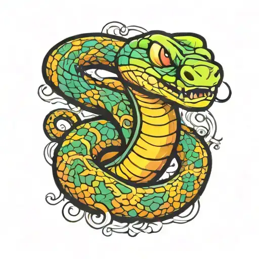 snake tattoo design idea