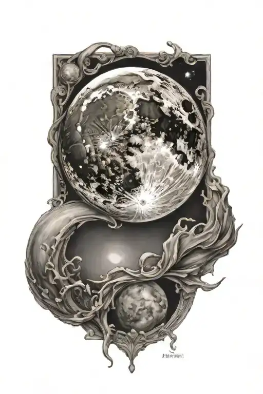 moon tattoo design idea