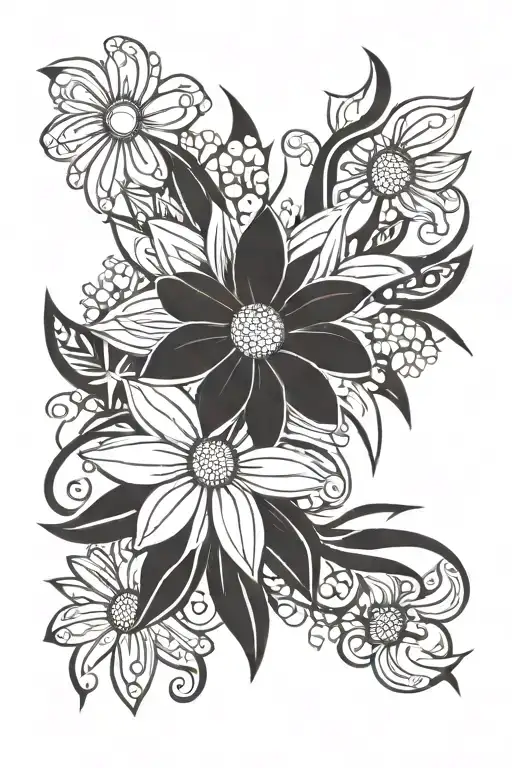 daisy tattoo design idea