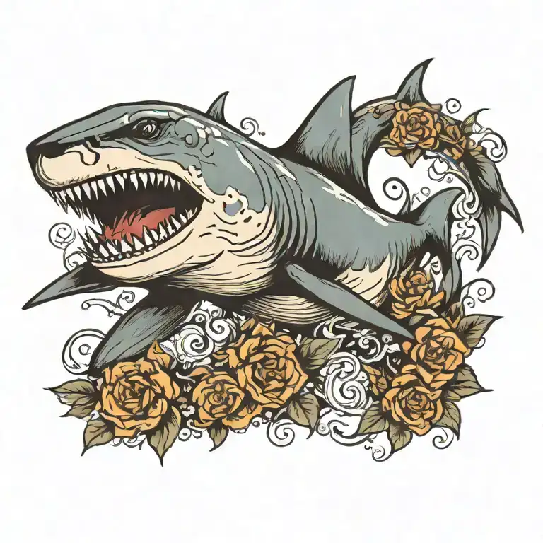 shark tattoo design idea