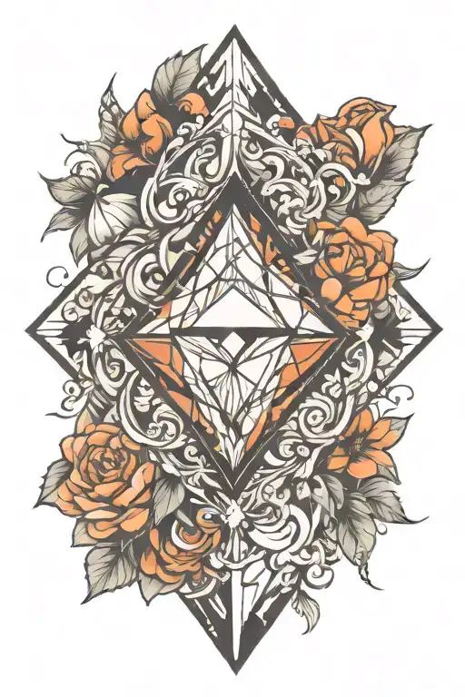 diamond tattoo design idea