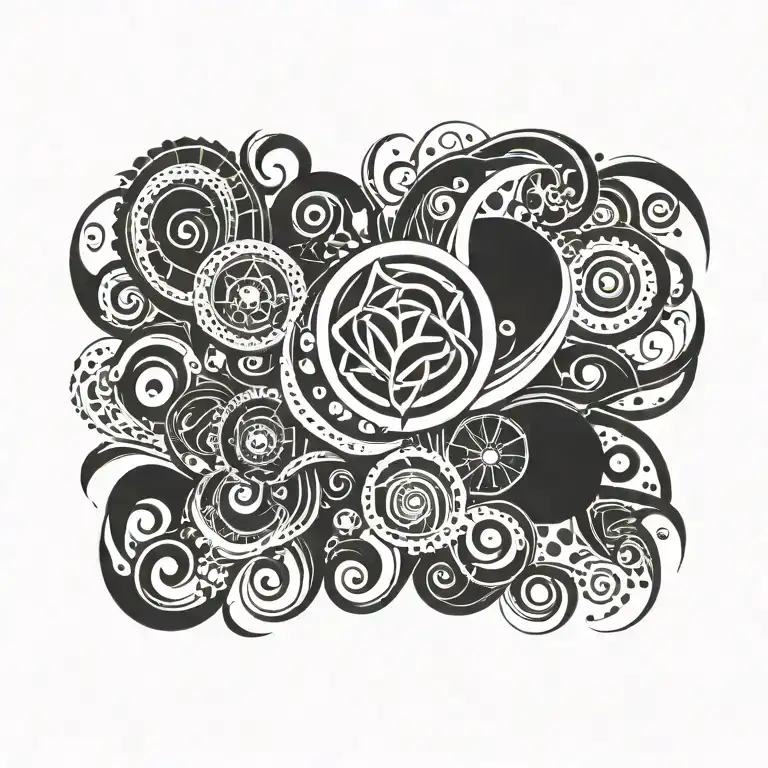 blackout tattoo design idea