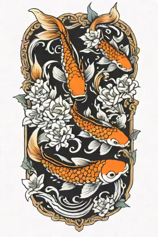 koi-fish tattoo design idea