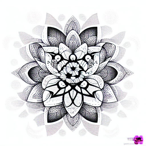 geometric flower tattoos