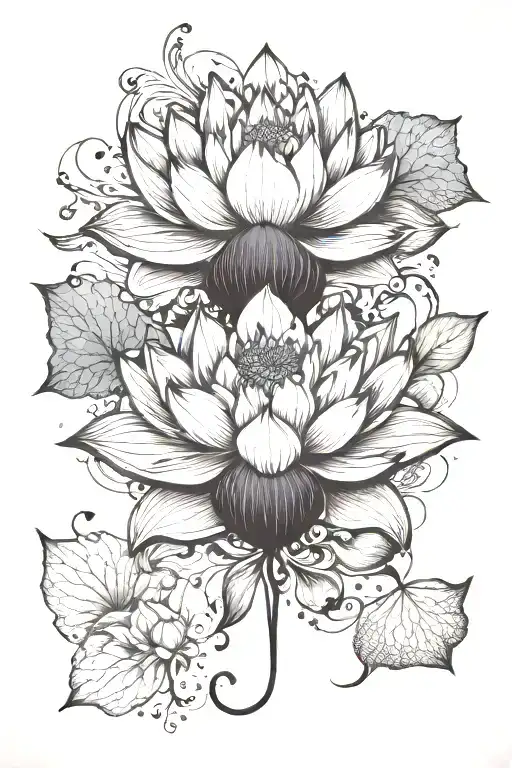 lotus tattoo design idea