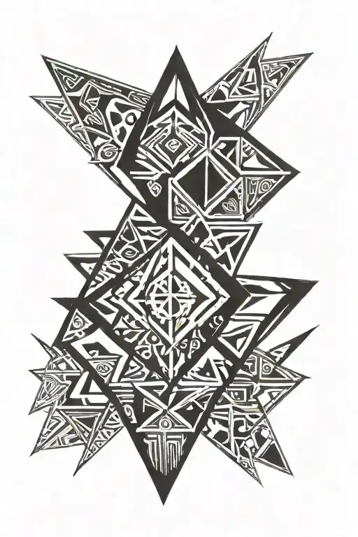 diamond tattoo design idea