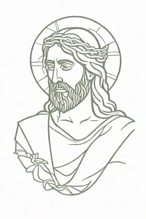 jesus tattoo design idea