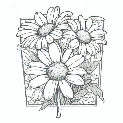daisy tattoo design idea