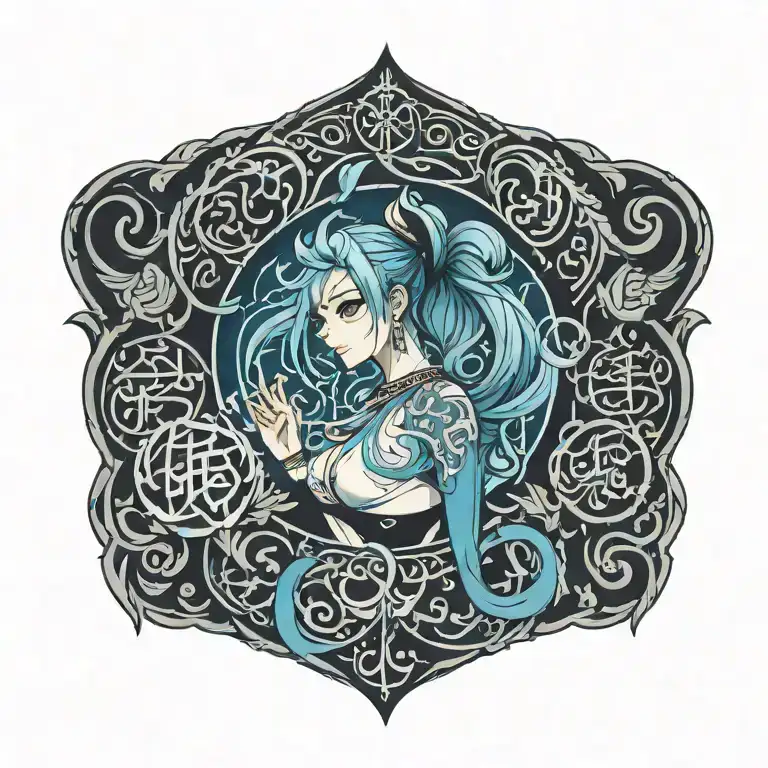 arabic tattoo design idea