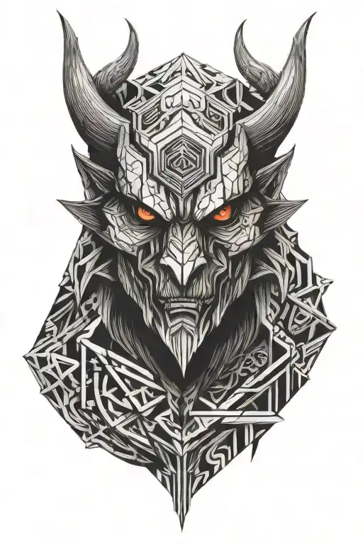 demon tattoo design idea