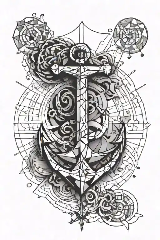 anchor tattoo design idea