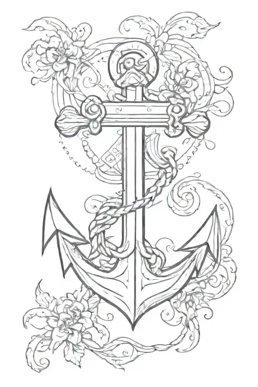 anchor tattoo design idea