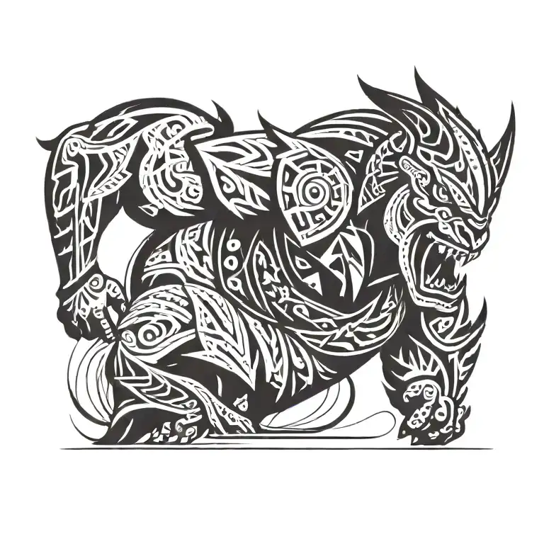 warrior tattoo design idea