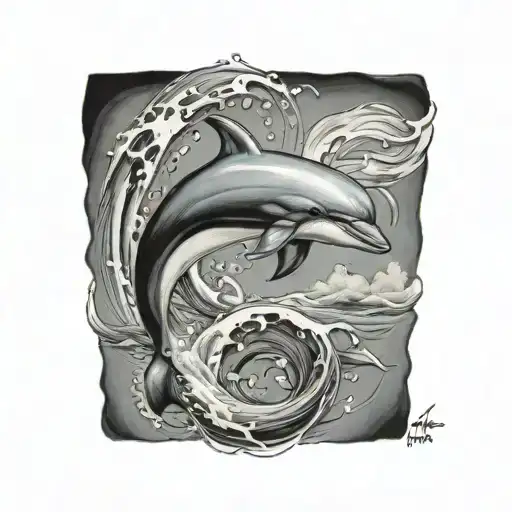 dolphin tattoo design idea