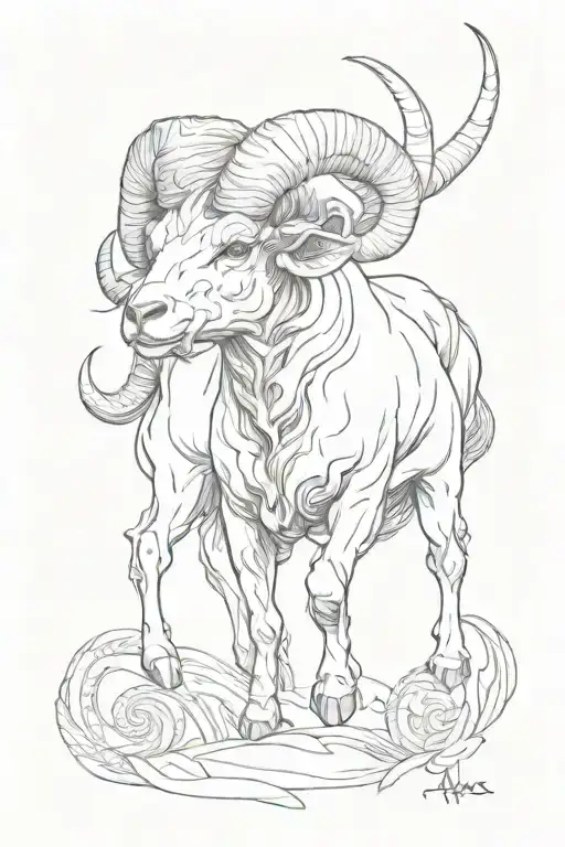 aries tattoo design idea