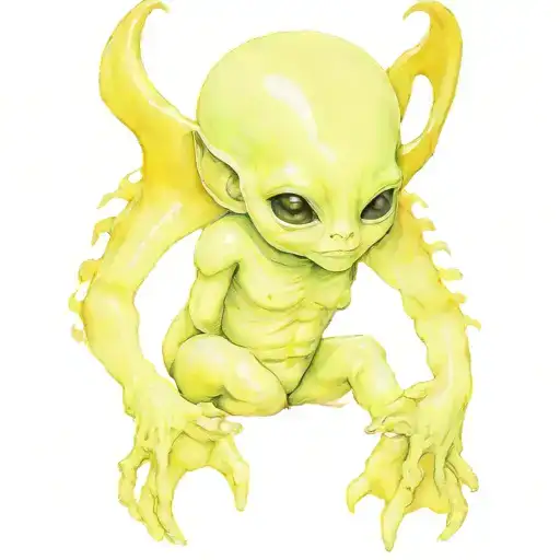 H.R. Giger Alien Creepy Baby tattoo design idea