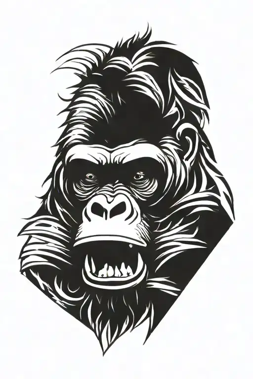 gorilla tattoo design idea