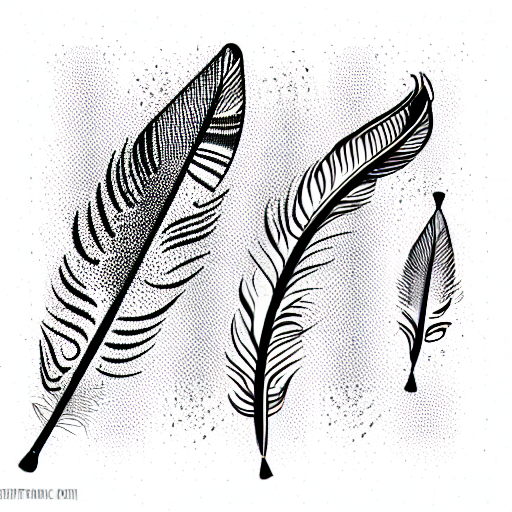 Feather Tattoo Stock Illustrations Cliparts and Royalty Free Feather Tattoo  Vectors