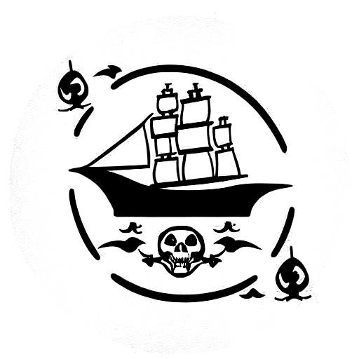 Pirate Ship Wheel tattoo design idea