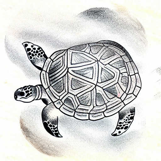 Turtles standing on top of eachother infinitely tattoo design idea