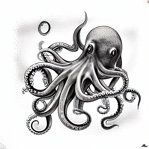 290 Cartoon Of Black Octopus Tattoo Illustrations RoyaltyFree Vector  Graphics  Clip Art  iStock