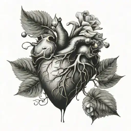 wear my heart on my sleeve tattoo design idea