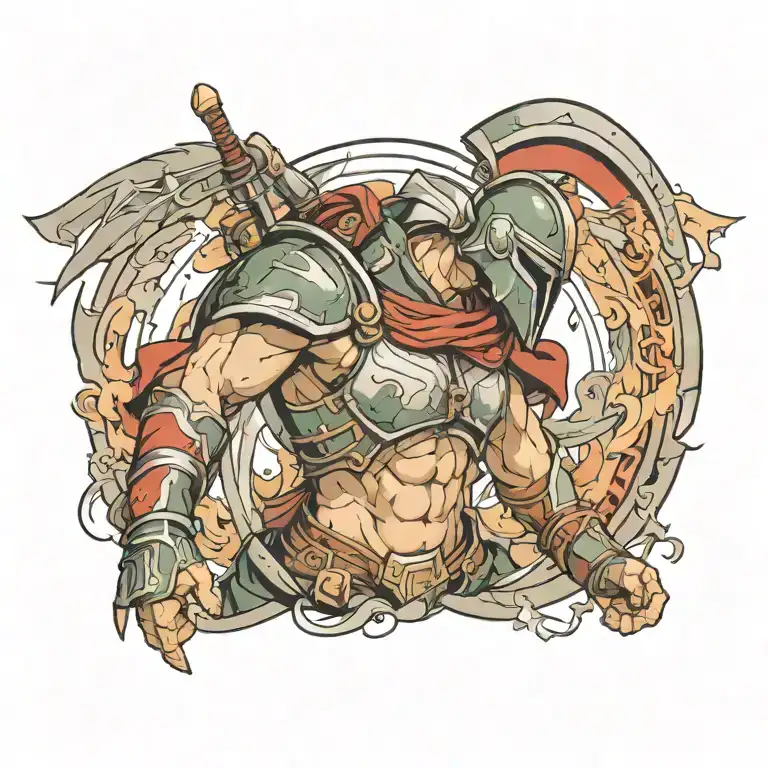 spartan tattoo design idea