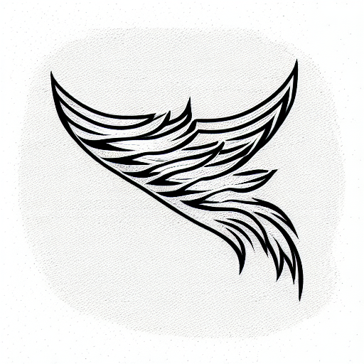 Wing tattoo design idea
