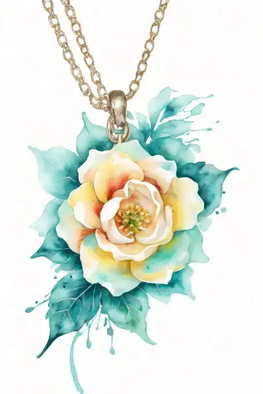 necklace tattoo design idea