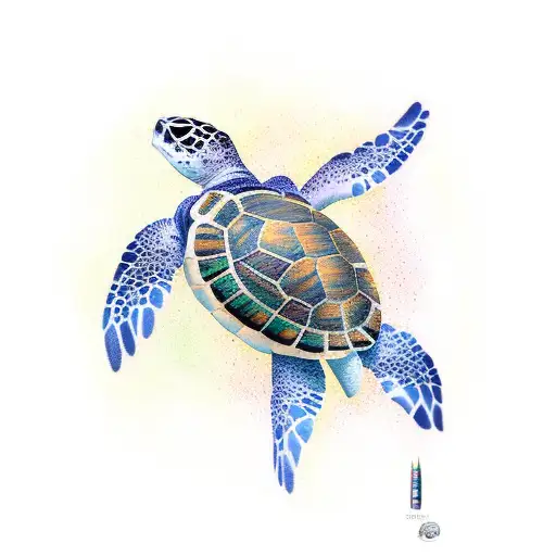 Turtle tattoo design idea