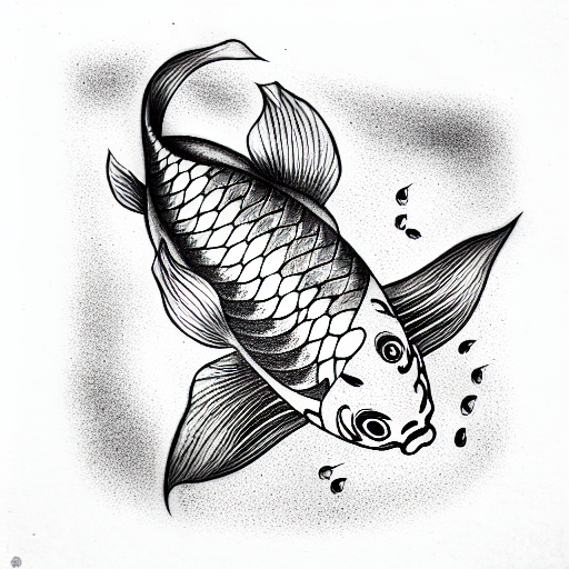 Salmon art highly detailed in line art style fish vector by hand drawing fish  tattoo on white background black and white  CanStock