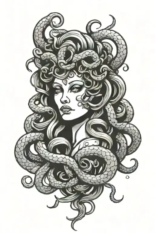 medusa tattoo design idea