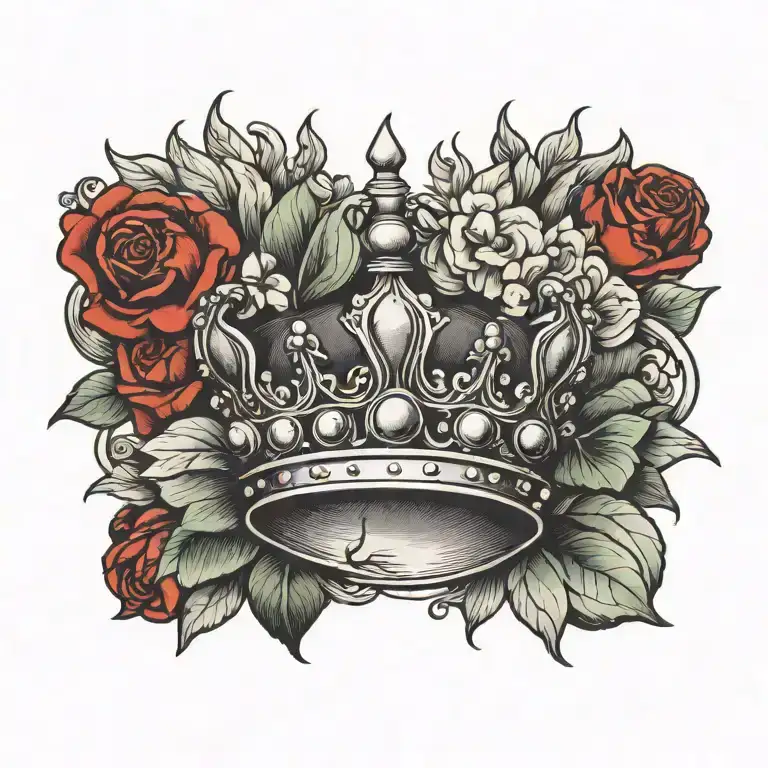 crown tattoo design idea
