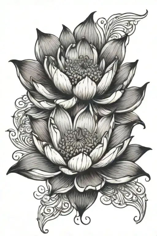 lotus tattoo design idea