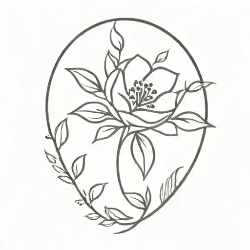 floral tattoo design idea