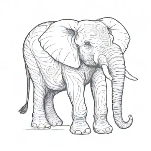 elephant tattoo design idea