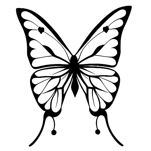 Minimalist butterflies tattoo on the bicep