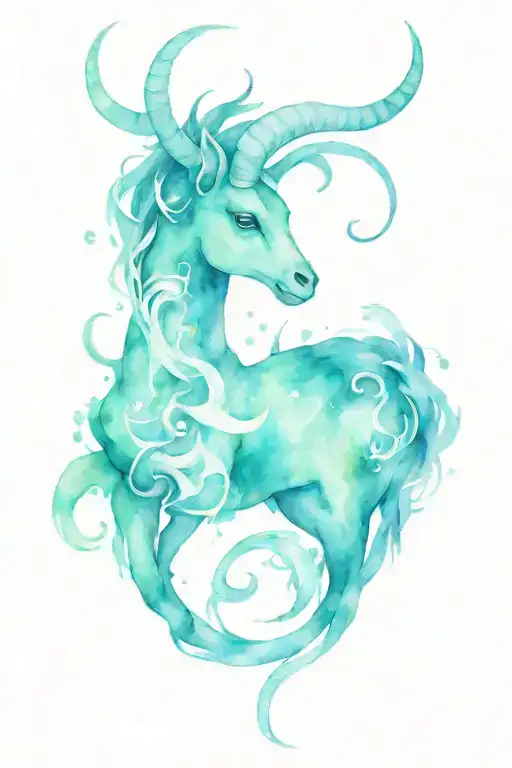 capricorn tattoo design idea
