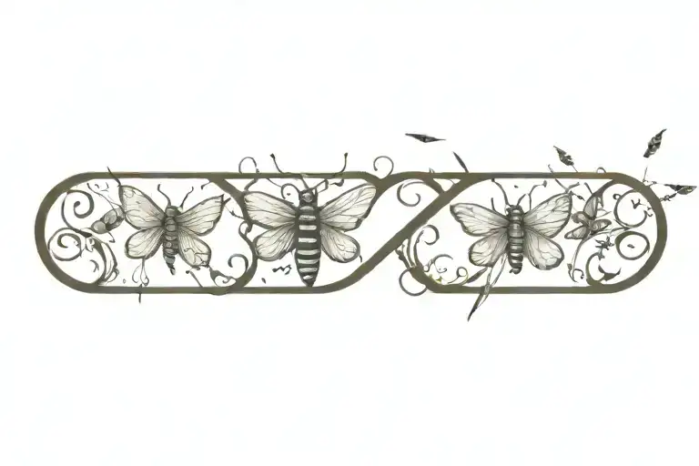 swarm of moths flying, tornado forming the shape tattoo design idea