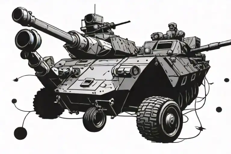 Bradley fighting vehicle tattoo design idea