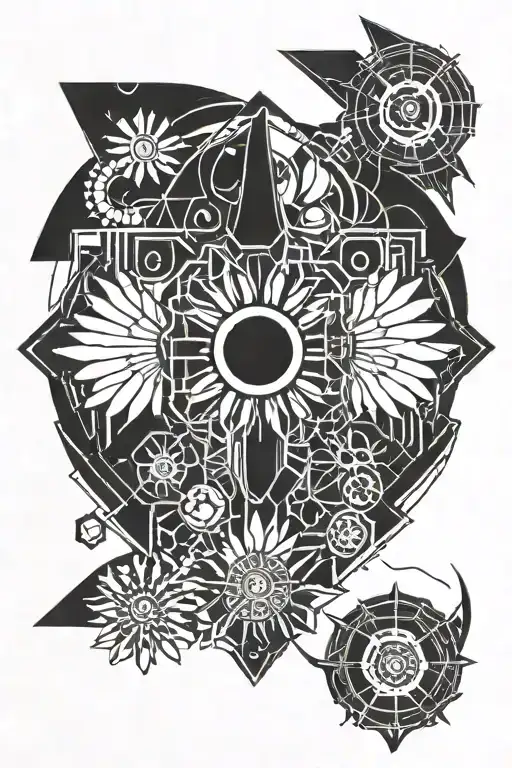 daisy tattoo design idea