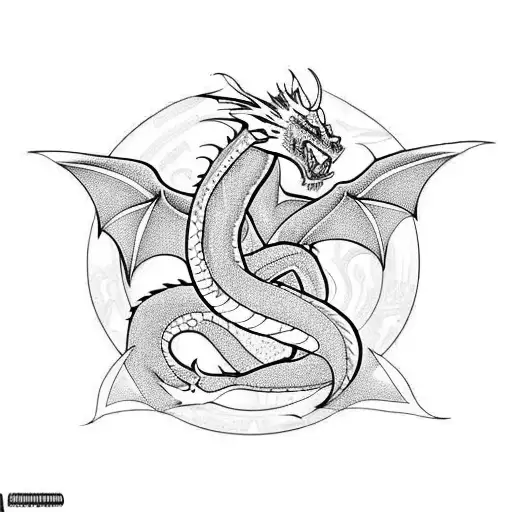 Dragon Tattoo - Dragon Tattoo Art - Sticker | TeePublic