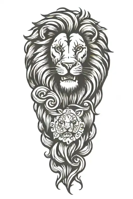 lion tattoo design idea