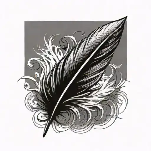 feather tattoo design idea