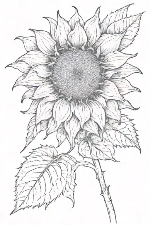 sunflower tattoo design idea